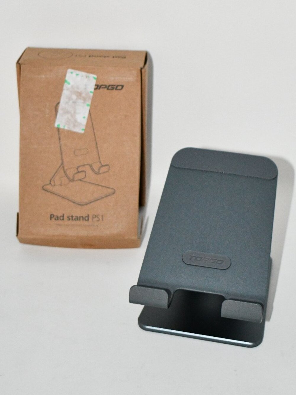TOPGO Adjustable Cell Phone Tablet Stand, Foldable Desktop Holder, Grey, NWT
